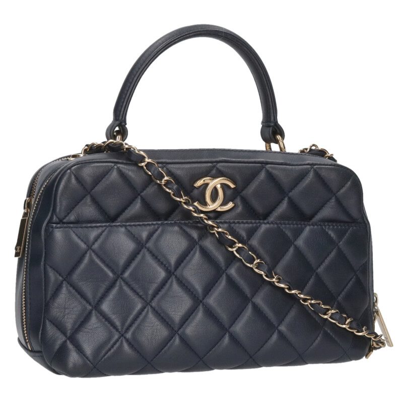 CHANEL Trendy CC Lambskin Chain Bowling Bag Size ONE SIZE