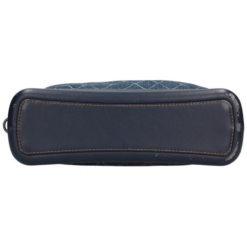 CHANEL Gabrielle Denim Chain Shoulder Bag Indigo Blue