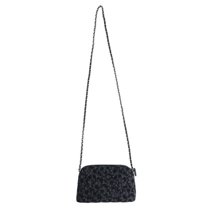 CHANEL Camellia Chain Pouch Shoulder Bag Gray Size ONE SIZE