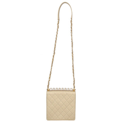 CHANEL Matelasse Clear Pearl Goat Skin Size ONE SIZE