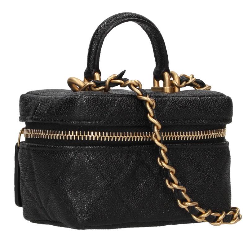 CHANEL Mini Vanity Caviar Skin Shoulder Bag Size ONE SIZE