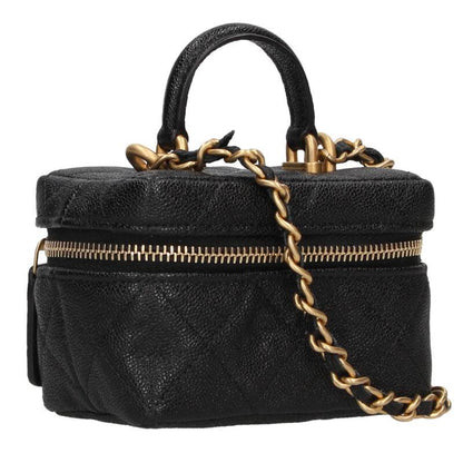 CHANEL Mini Vanity Caviar Skin Shoulder Bag Size ONE SIZE