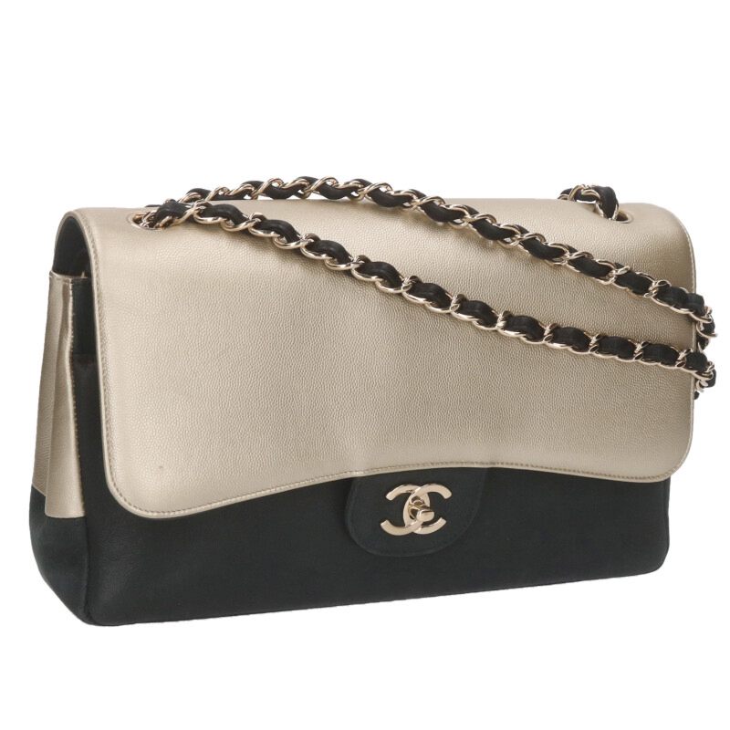 CHANEL Classic Bicolor Double Flap Shoulder Size ONE SIZE