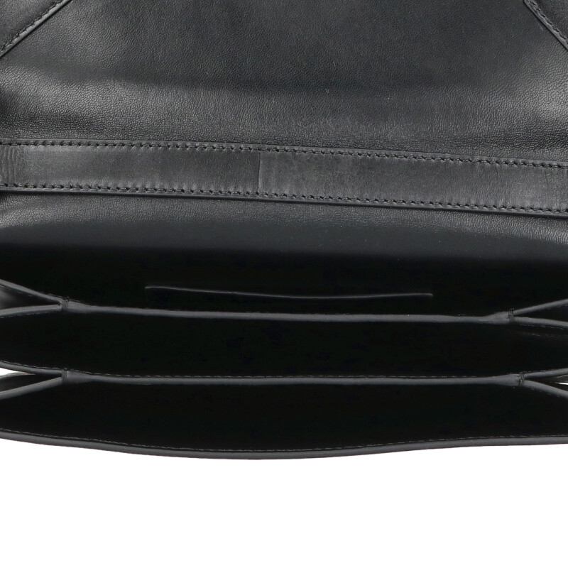JILSANDER CARNET MD Leather Shoulder Bag Black Size ONE SIZE