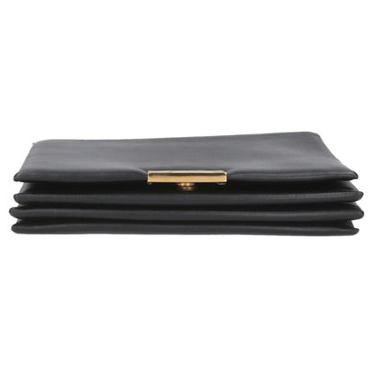 JILSANDER CARNET MD Leather Shoulder Bag Black Size ONE SIZE
