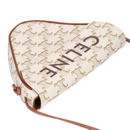 CELINE Triangle Triomphe Logo Shoulder Bag Size ONE SIZE