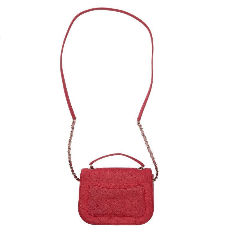 CHANEL Half Coco Mark Caviar Skin Shoulder Bag Size ONE SIZE