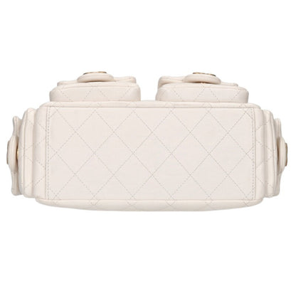 CHANEL Large Shiny Lambskin Hobo Shoulder Bag Size ONE SIZE