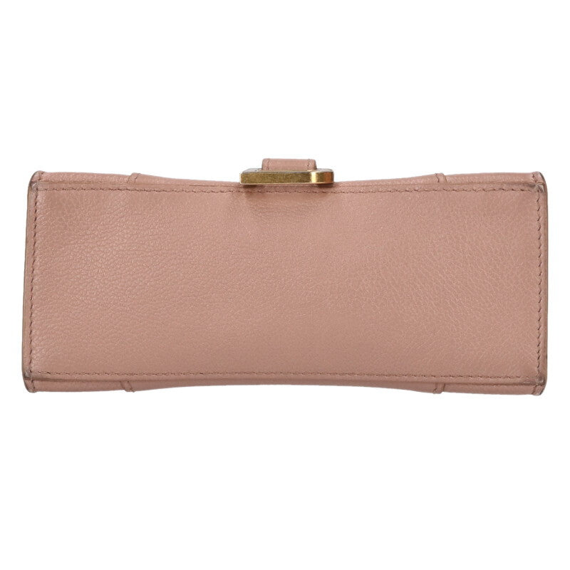 Balenciaga Hourglass 2-way leather shoulder bag Pink One Size