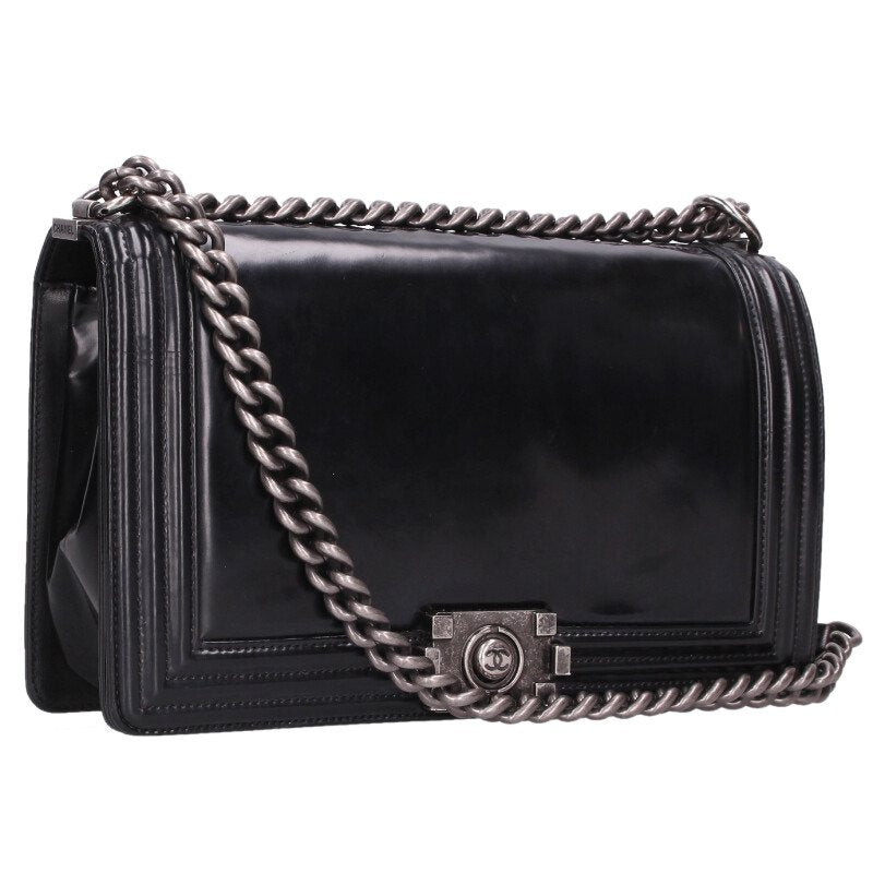 CHANEL Boy Chanel 28 Logo Calfskin Chain Size ONE SIZE