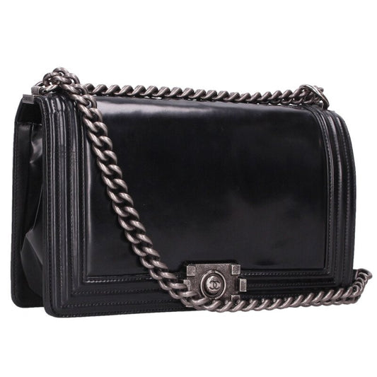 CHANEL Boy Chanel 28 Logo Calfskin Chain Size ONE SIZE