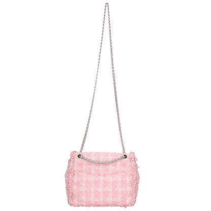 CHANEL 2.55 Tweed Chain Shoulder Bag Size ONE SIZE