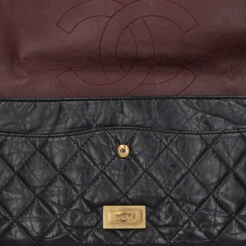 CHANEL 2.55 Large Aged Calfskin Double Flap Size ONE SIZE