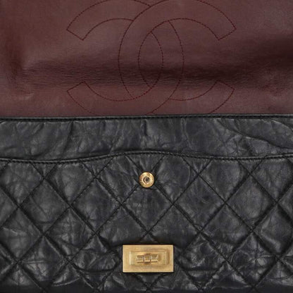 CHANEL 2.55 Large Aged Calfskin Double Flap Size ONE SIZE