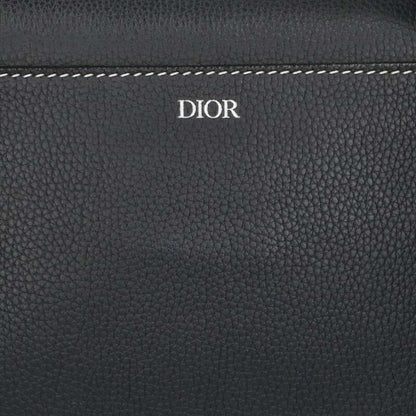 DIOR Saddle Calfskin Shoulder Bag Black/Silver Size ONE SIZE