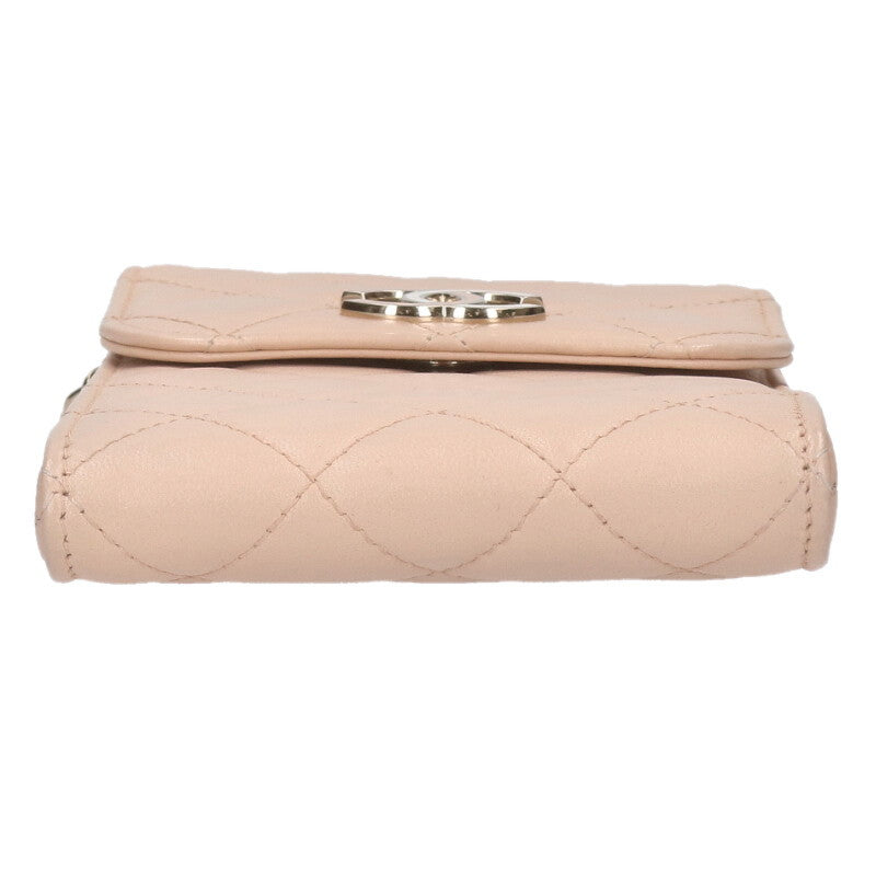 CHANEL Pink Quilted Chain Phone Case Shoulder Size ONE SIZE