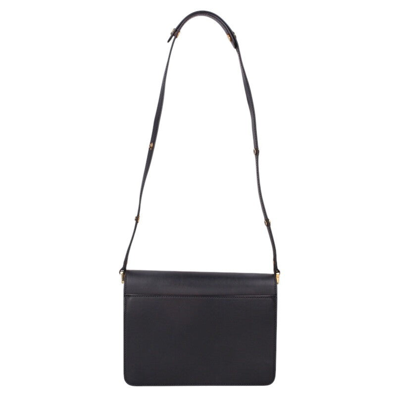 MARNI Black Leather Trunk Shoulder Bag Size ONE SIZE