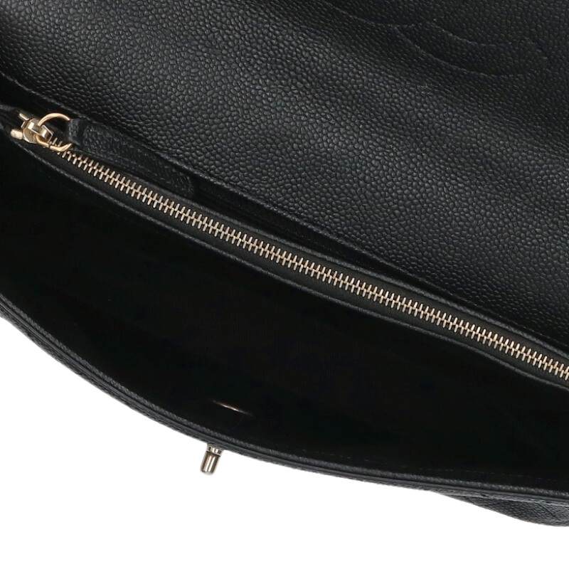 CHANEL Black Coco Mark Quilted Chain Shoulder Size ONE SIZE