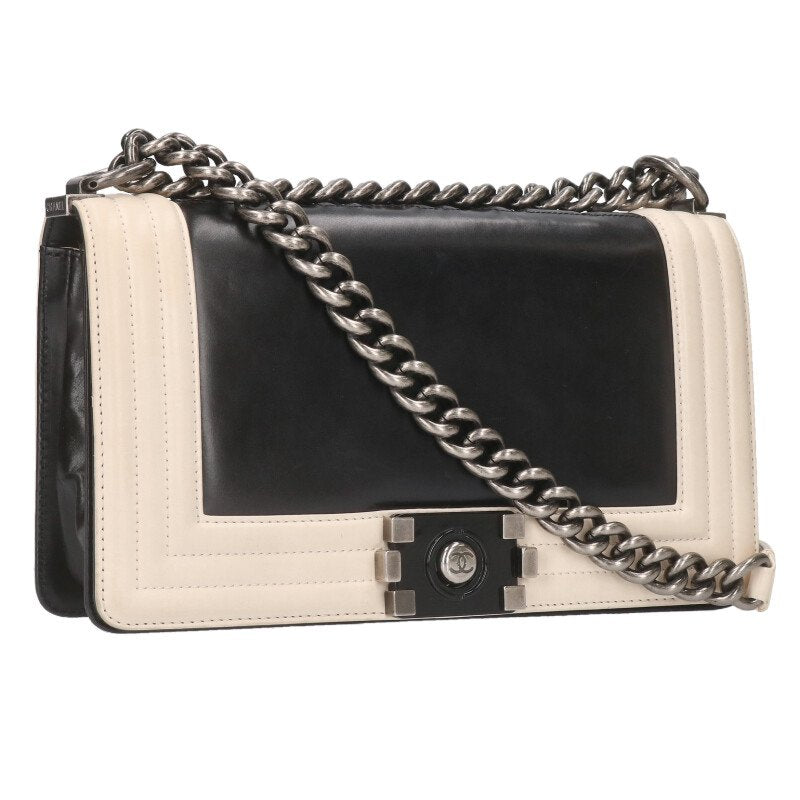 CHANEL Boy Chanel 25 Bicolor Calfskin Chain Size ONE SIZE
