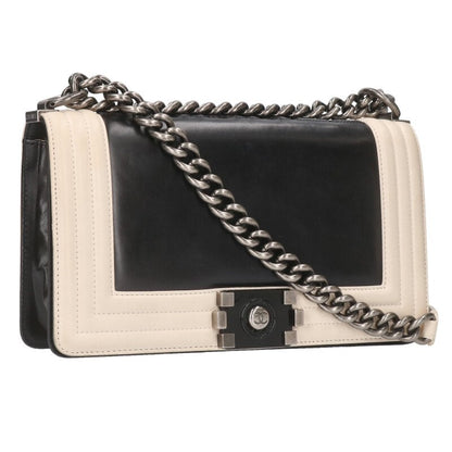 CHANEL Boy Chanel 25 Bicolor Calfskin Chain Size ONE SIZE