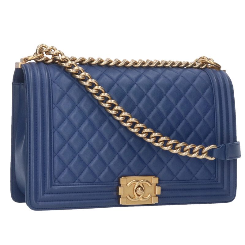 CHANEL Boy Chanel 28 Lambskin Chain Bag Size ONE SIZE