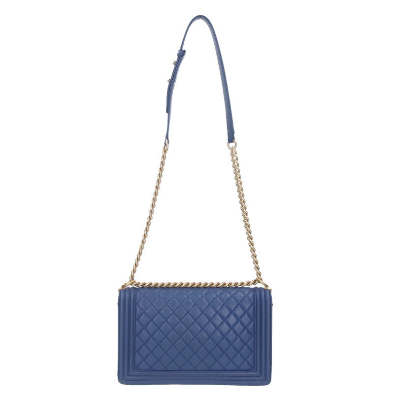 CHANEL Boy Chanel 28 Lambskin Chain Bag Size ONE SIZE
