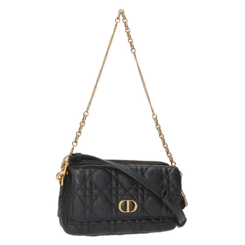 Christian Dior Caro Quilted 2-Way Shoulder Bag Size ONE SIZE