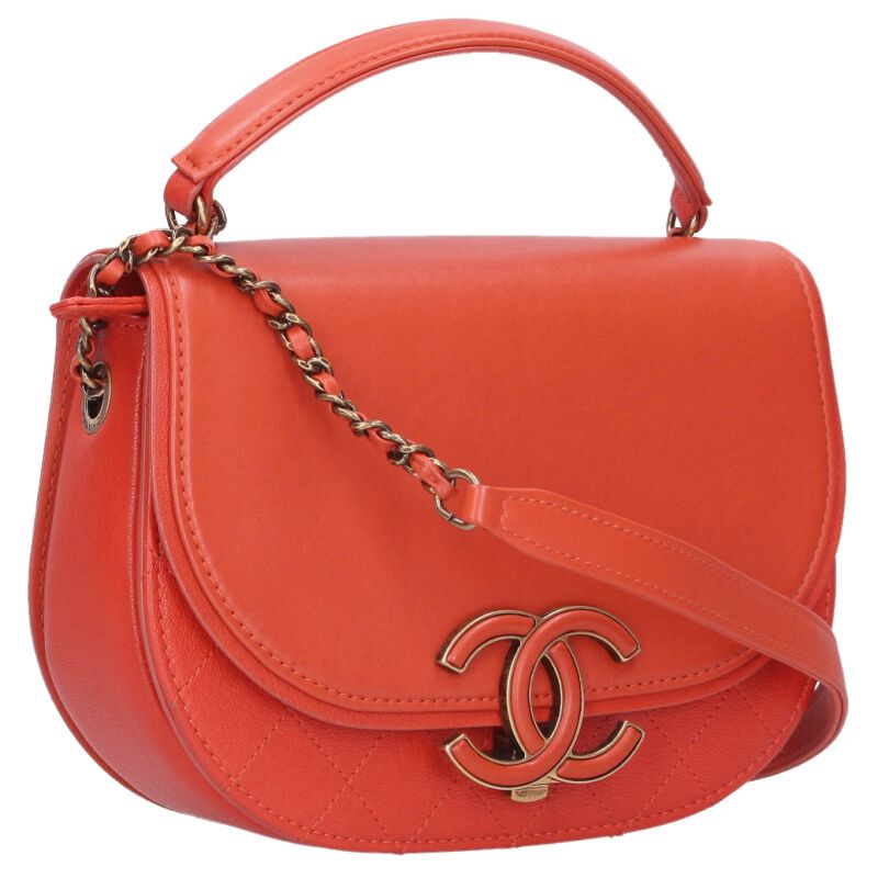 CHANEL Coco Curve Calfskin Chain Shoulder Bag Size ONE SIZE