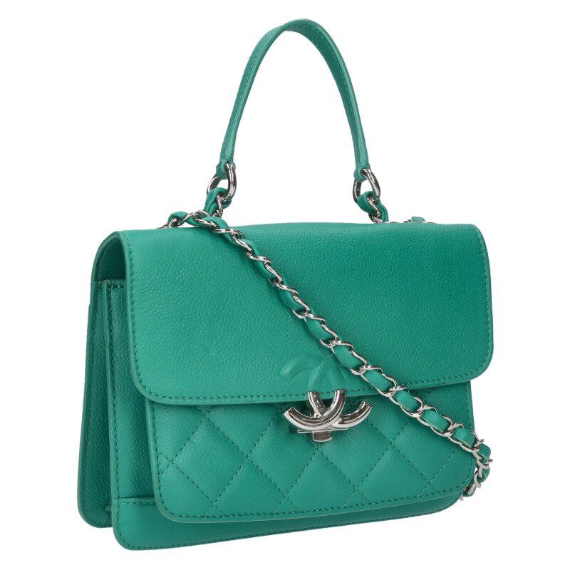 CHANEL Half Coco Caviar Skin Chain Shoulder Size ONE SIZE