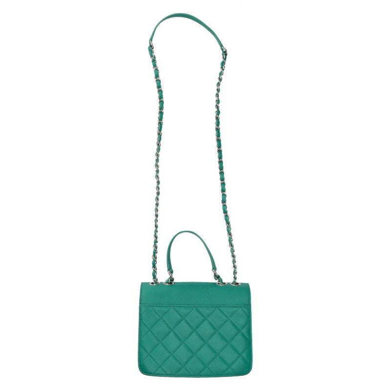 CHANEL Half Coco Caviar Skin Chain Shoulder Size ONE SIZE