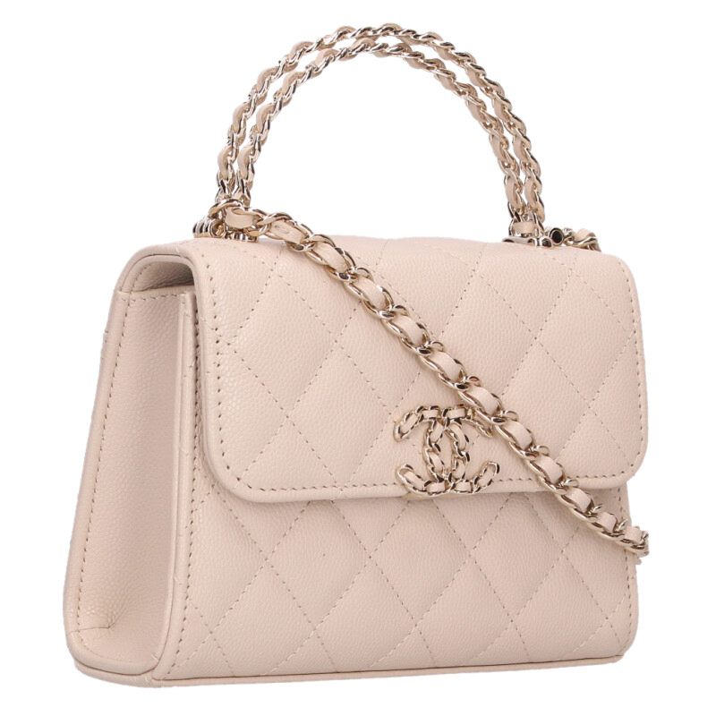 CHANEL Top Handle Coco Mark Quilted Shoulder Size ONE SIZE