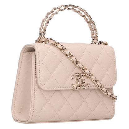 CHANEL Top Handle Coco Mark Quilted Shoulder Size ONE SIZE