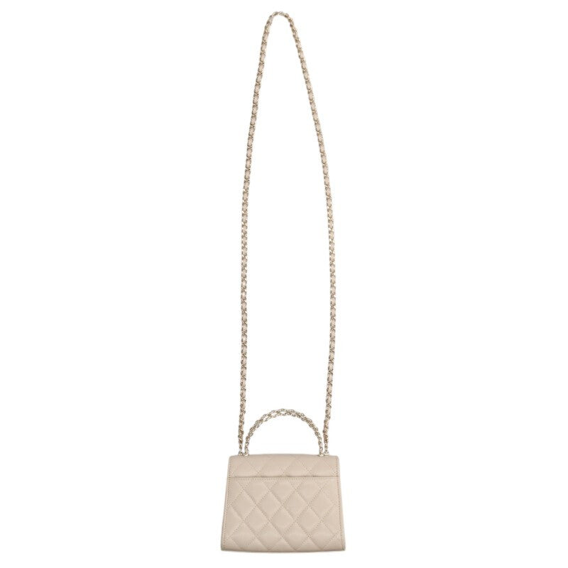 CHANEL Top Handle Coco Mark Quilted Shoulder Size ONE SIZE
