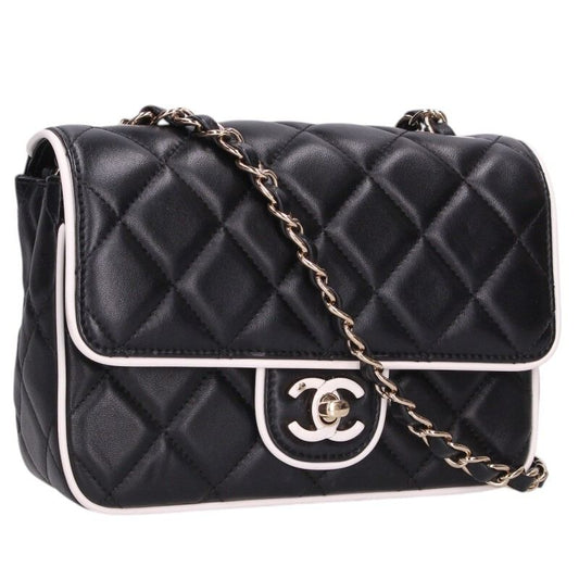 CHANEL Coco Mark Quilted Flap Shoulder Bag Size ONE SIZE