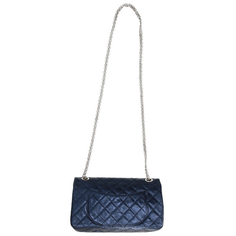 CHANEL 2.55 Calfskin W Flap Chain Shoulder Bag Size ONE SIZE