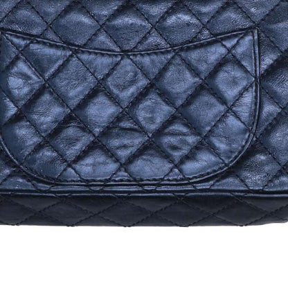 CHANEL 2.55 Calfskin W Flap Chain Shoulder Bag Size ONE SIZE