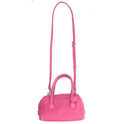 MARGE SHERWOOD Logo Leather Shoulder Bag Pink Size ONE SIZE
