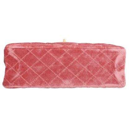 CHANEL 2.55 Velvet W Flap Chain Shoulder Bag Size ONE SIZE