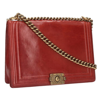 CHANEL Boy Chanel 30 Logo Calfskin Chain SHB Size ONE SIZE