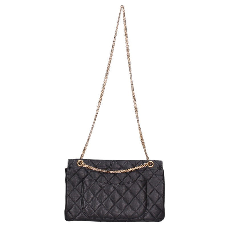 CHANEL 2.55 Double Flap Chain Bag Black/Gold Size ONE SIZE