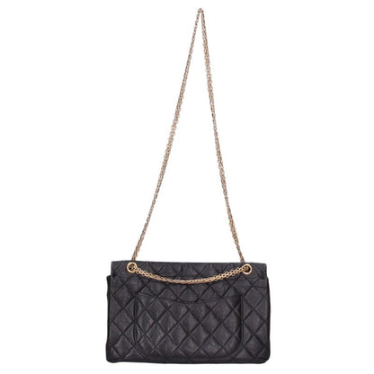 CHANEL 2.55 Double Flap Chain Bag Black/Gold Size ONE SIZE