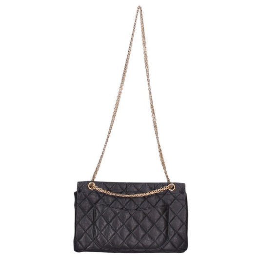 CHANEL 2.55 Double Flap Chain Bag Black/Gold Size ONE SIZE