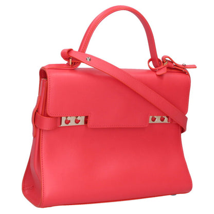 DELVAUX Tempête MM Calfskin Bag Red Size ONE SIZE