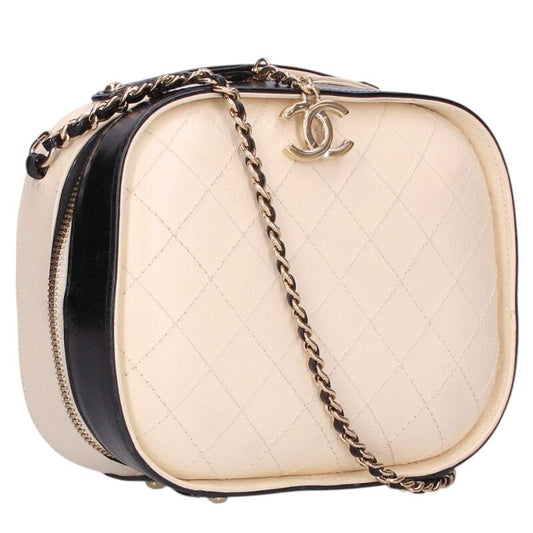 CHANEL Quilted Vanity Chain Bag Bicolor Size ONE SIZE