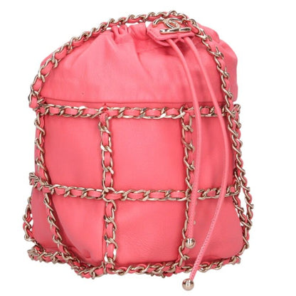 CHANEL AS2313 Coco Mark Chain Bag Pink Size ONE SIZE