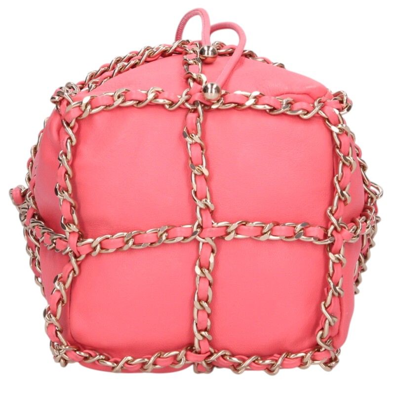CHANEL AS2313 Coco Mark Chain Bag Pink Size ONE SIZE