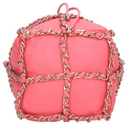 CHANEL AS2313 Coco Mark Chain Bag Pink Size ONE SIZE