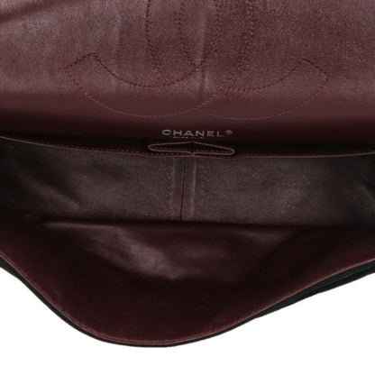 CHANEL 2.55 Double Flap Jersey Bag Black Size ONE SIZE