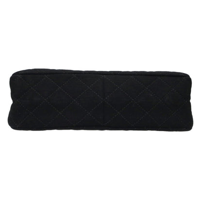 CHANEL 2.55 Double Flap Jersey Bag Black Size ONE SIZE