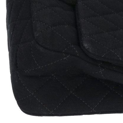 CHANEL 2.55 Double Flap Jersey Bag Black Size ONE SIZE